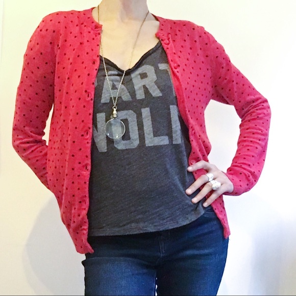 Vintage Red Polka Dot Cardigan - Picture 1 of 3